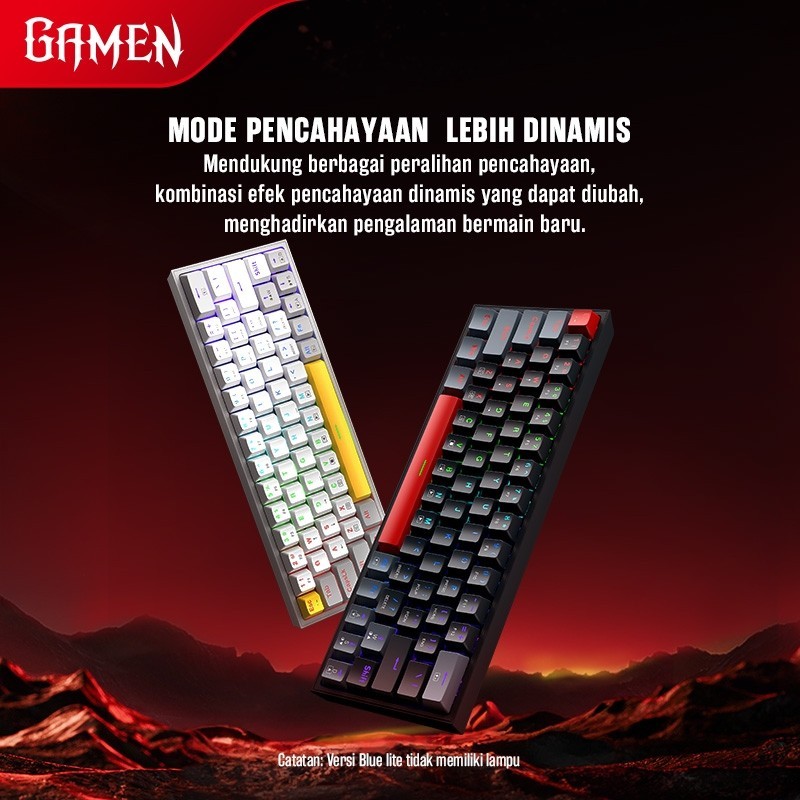 Gamen Titan V / 5 Wired Gaming Keyboard 60% Mechanical Garansi Resmi - Gambar 3