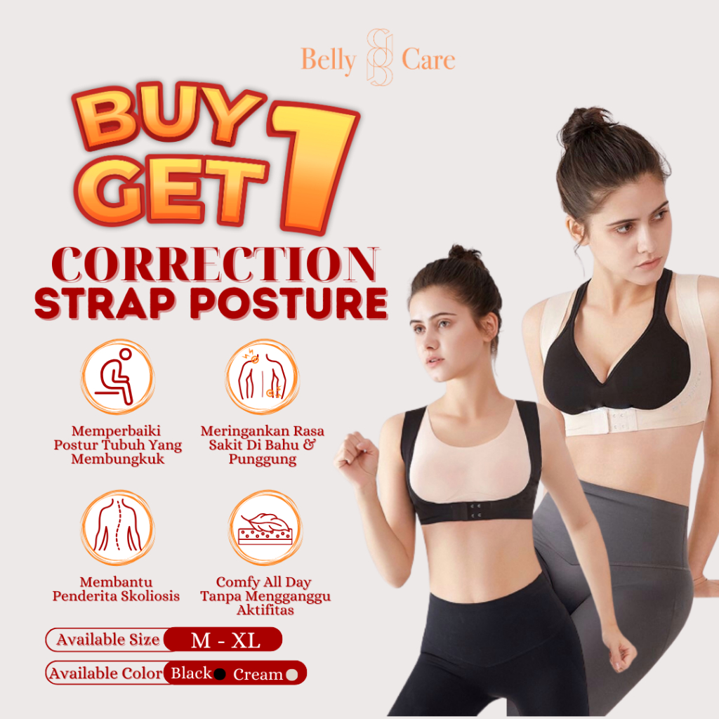 Buy1get 1 FREE Bellycare Correction Strap Posture - Correction Back ...