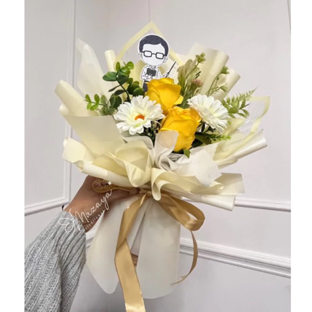 Buket Wisuda/buket hari guru/buket ultah/buket hari ibu - Gambar 2