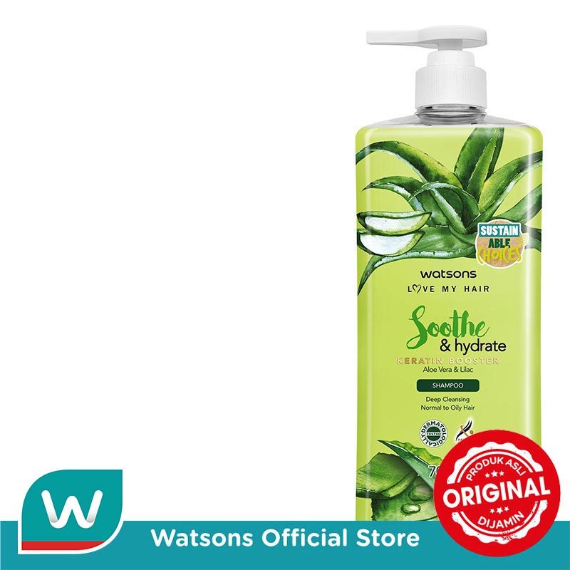 Watsons Soothe & Hydrate Aloe Vera & Lilac Shampoo 700ml - Gambar 3