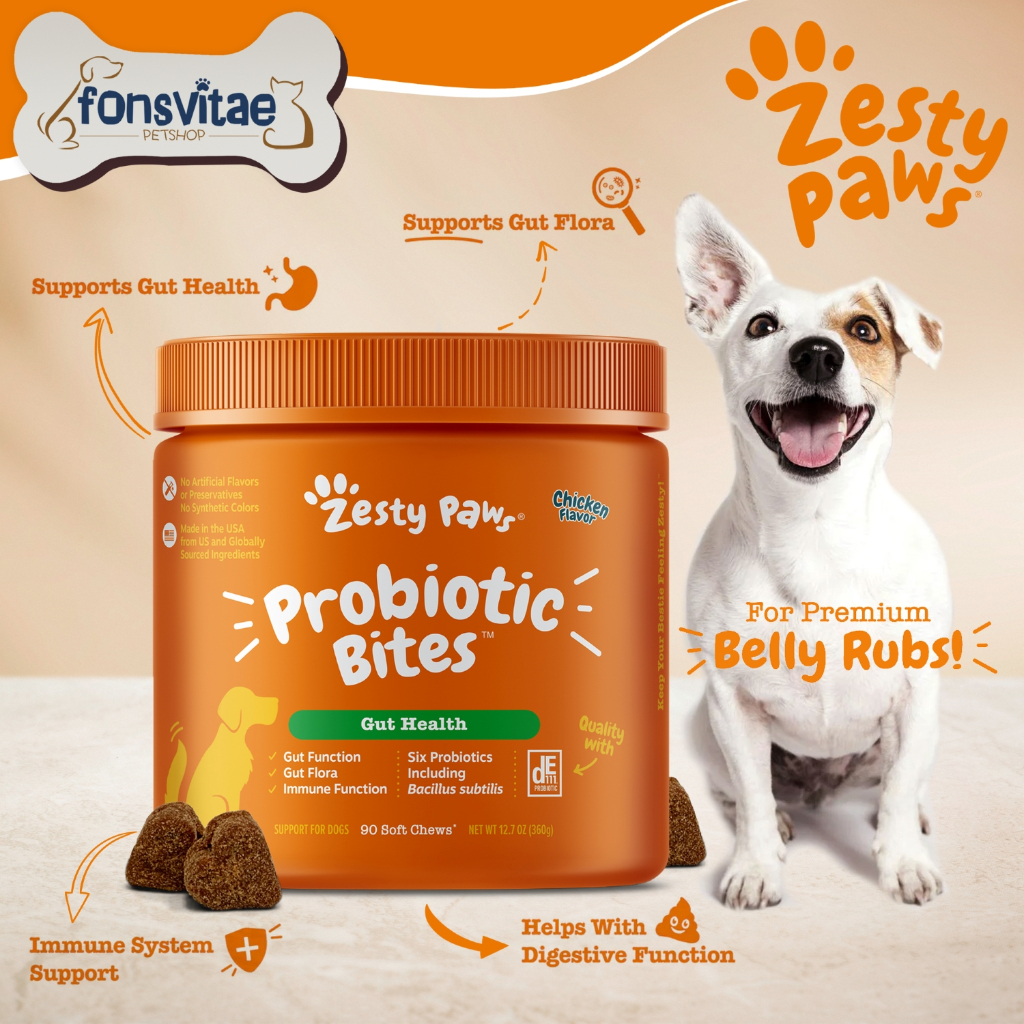 Zesty paws probiotic bites best sale for dogs