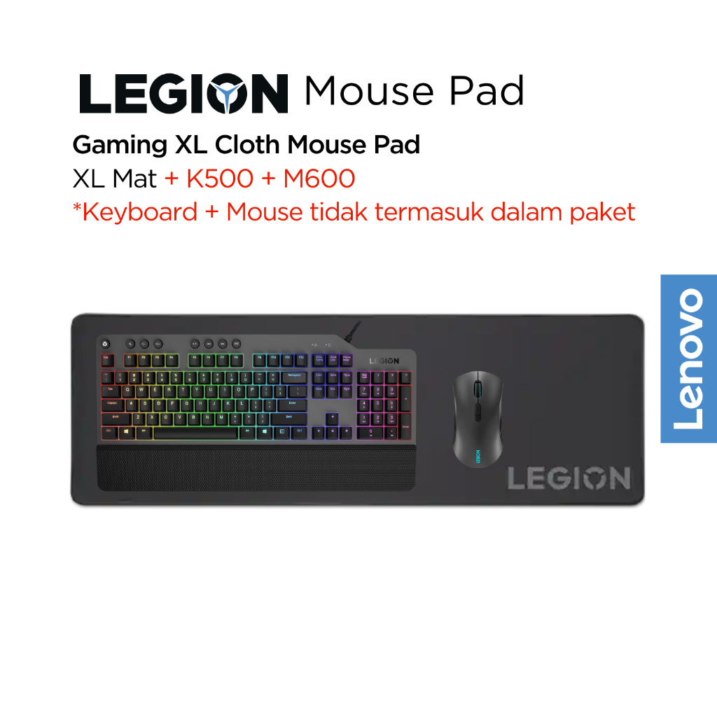 Lenovo Legion Gaming XL Cloth Mousepad & Keyboard Pad / Mat GXH0W29068 (Size 900 x 300 x 3 mm) - Gambar 4