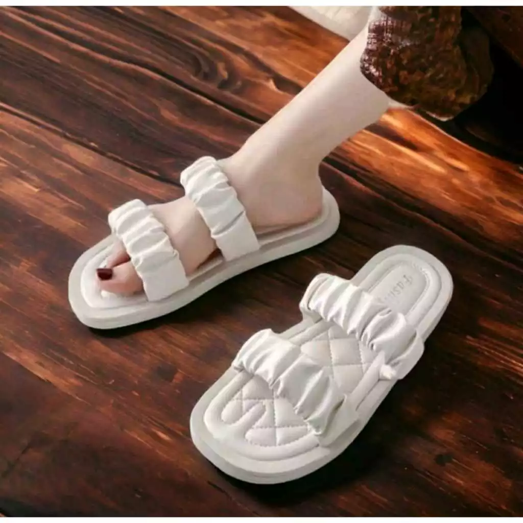 Sandal Slide Kokop Korean Style Bahan Sintetis - Gambar 3