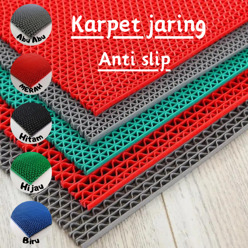 Anti-slip PVC Rubber Carpet Mat 30 x 40cm - Net | Shopee Singapore
