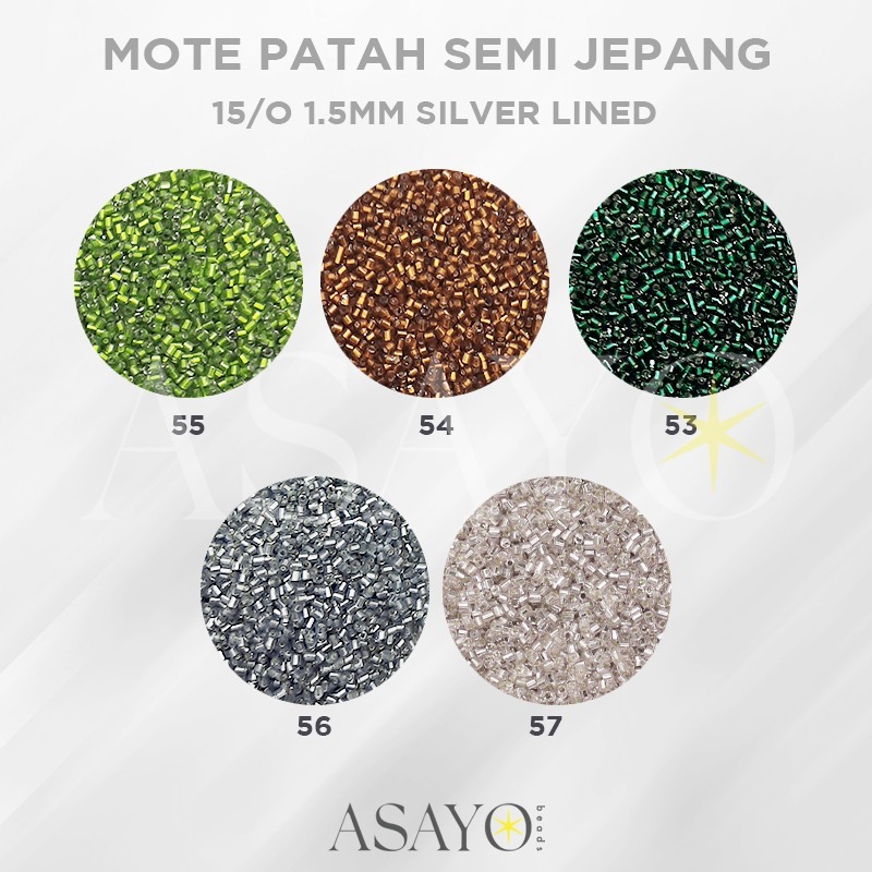 Mote 15/0 Broken Bamboo Sand 1.5mm contents 50 grams SILVER LINED Asayo ...