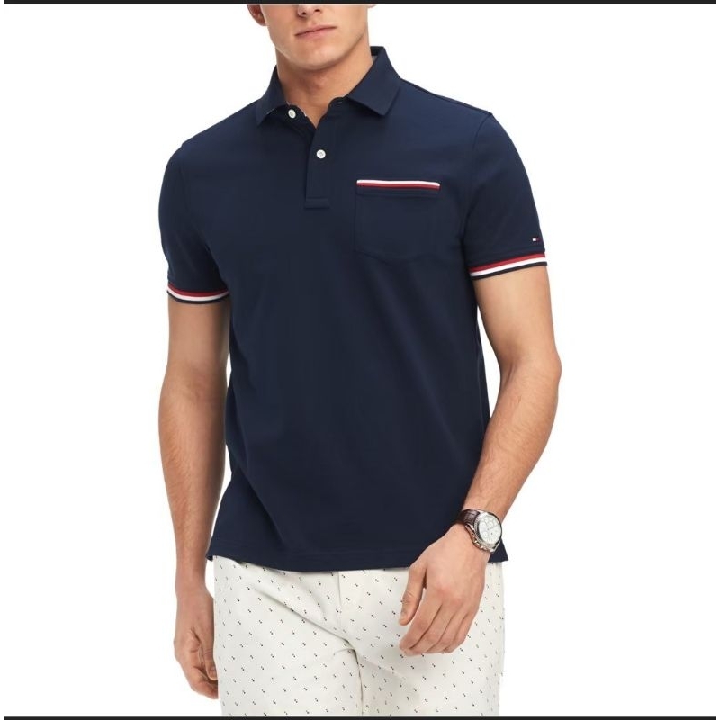 Tommy HlLflger Short Sleeve Polo Shirt Men's Short Sleeve Top