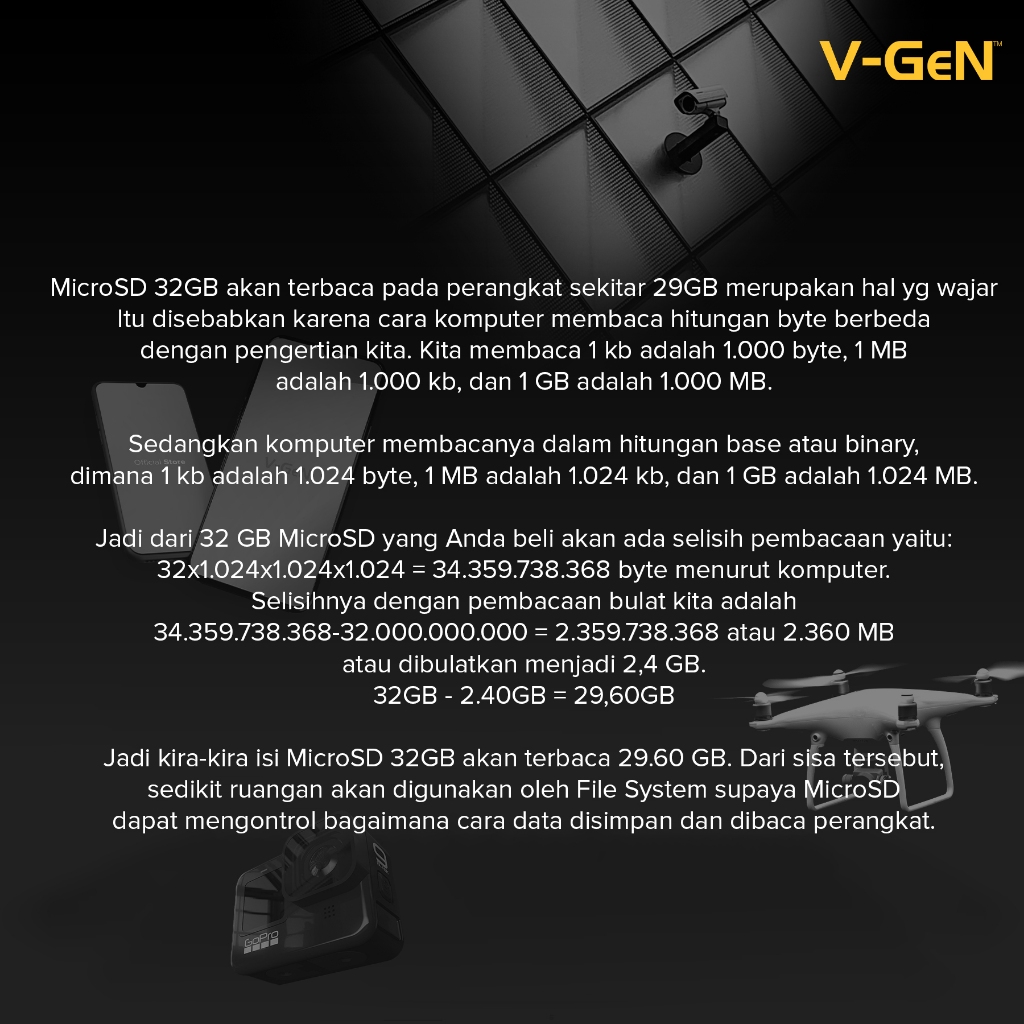 MicroSD 32gb Class 10 Turbo 100MBps Micro SD V-GeN Original Memory Vgen - Gambar 3