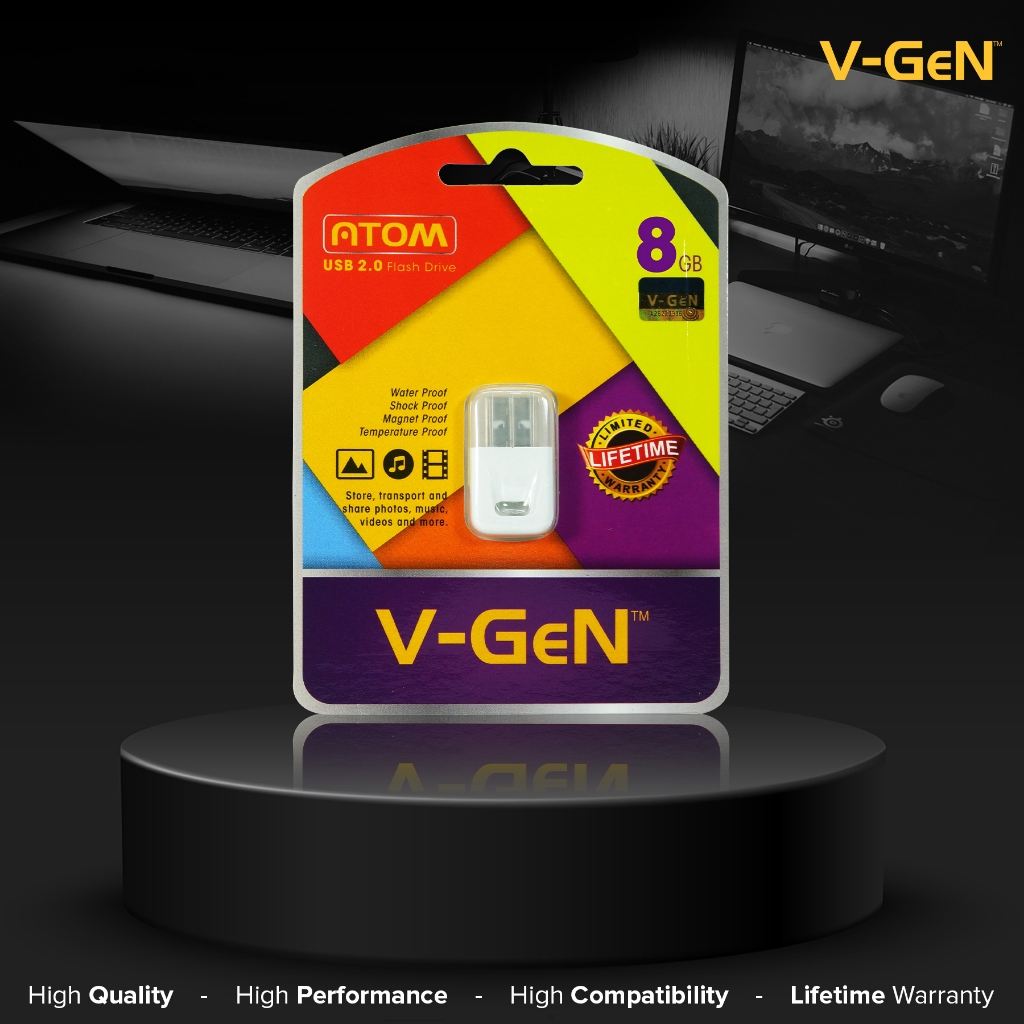 V-GeN USB Flashdisk 8GB ATOM Water Proof | Flash Disk | Flash Drive 8 GB Vgen