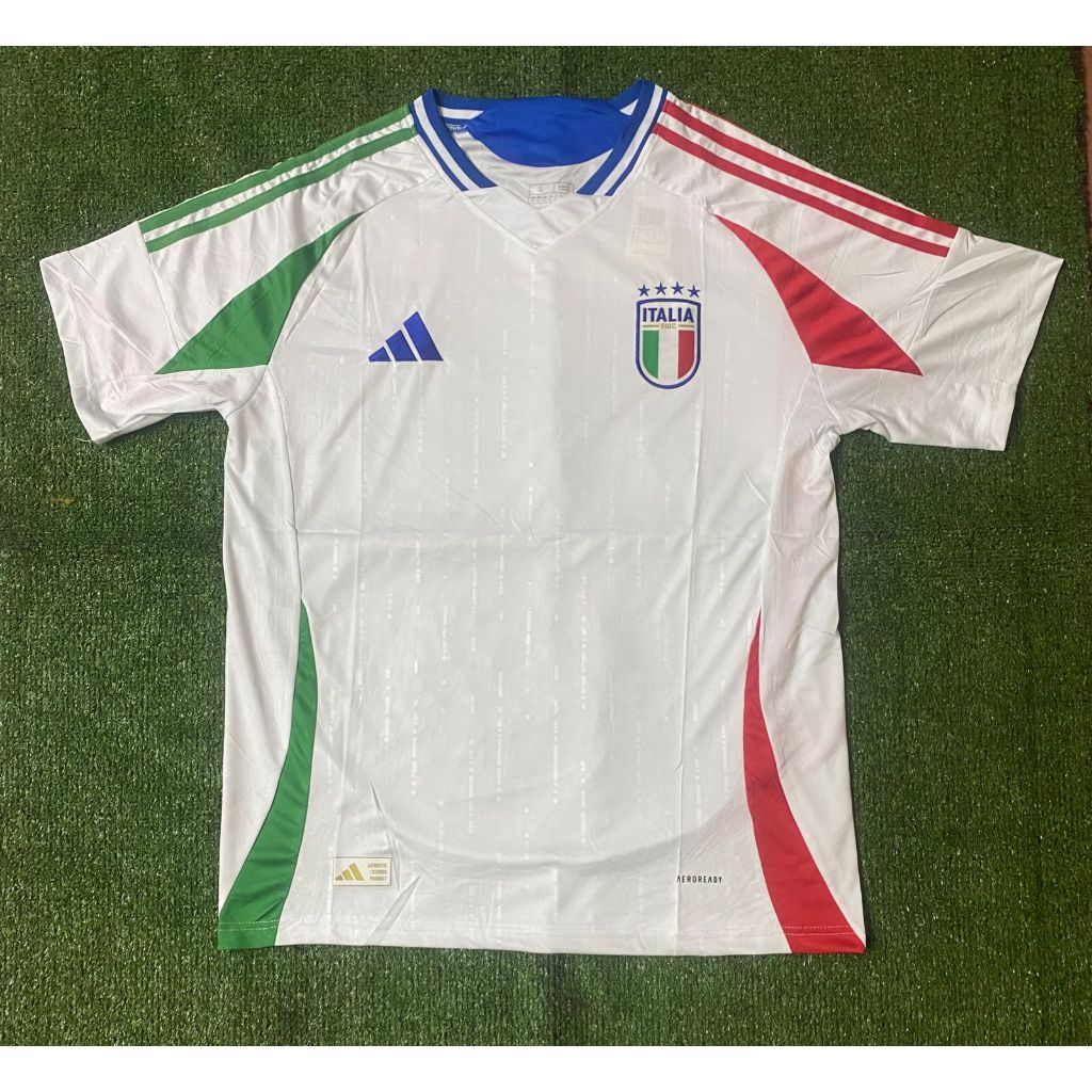 PUTIH Jersey Ball Grade Ori Italy Italy Away White Euro 2024 Newest ...