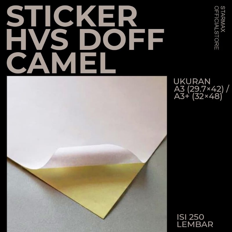250 SHEETS | Original Camel Matte HVS Sticker, A3 Size A3+/ | Per pack ...