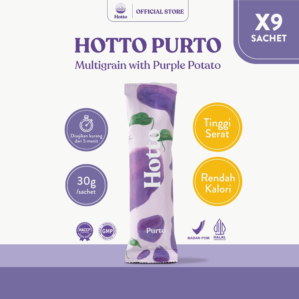 UNGU Hotto PURTO Retail Sachet Multigrain Original Superfood Purple