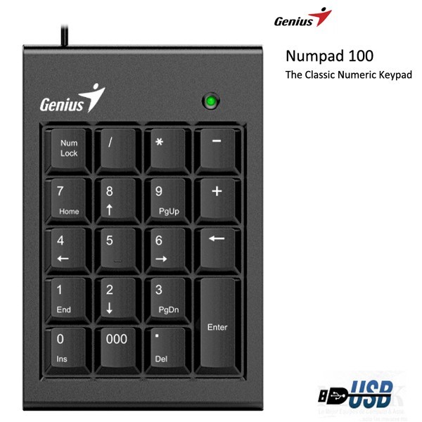 Genius Numpad 100 Wired Numeric Keypad/Numeric Keyboard | Shopee Singapore