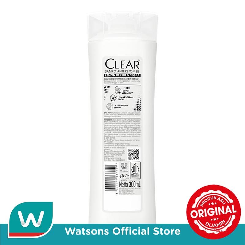 Clear Lemon Fresh Anti-Dandruff Shampoo 320Ml - Gambar 3