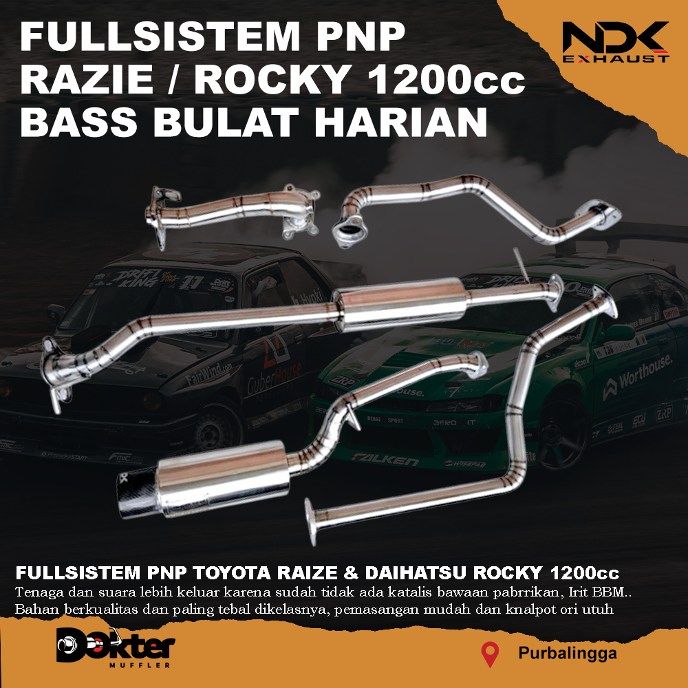 Car EXHAUST RACING RAIZE ROCKY 1200CC NON TURBO NDK EXHAUST Full System ...
