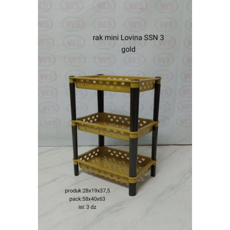 Lovina Stacking Plastic MINI Rack Stacking 3 Spice Rack/MAKE UP Rack/3 ...