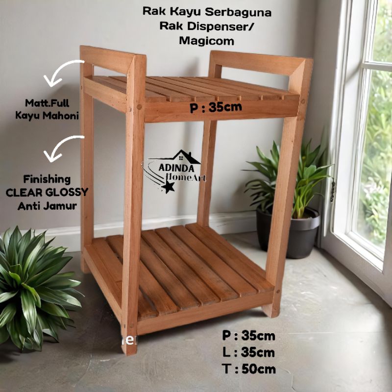 KAYU Wooden Rack for Gallon Storage/Dispenser/Rice Cooker/2 tier Oven ...