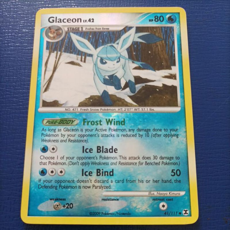 Pokemon GLACEON RISING RIVALS UNCOMMON REVERSE FOIL SINGLE CARD ...