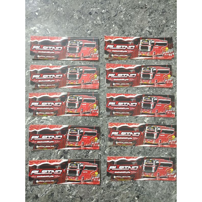 Latest sanjaya trans ALBINO ORIGINAL bus stickers, 30 pcs | Shopee ...