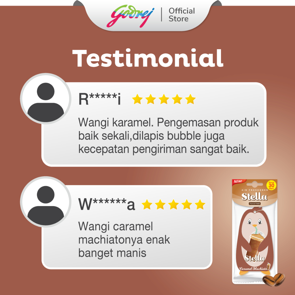 Stella Fun & Fresh Caramel Machiato 20gr Beli 1 Gratis 1 - Pengharum Mobil - Gambar 4