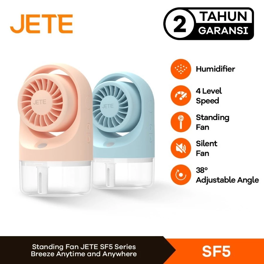 JETE SF5  Kipas Angin Portable Mini with Humidifier - Kipas Angin Meja - Garansi 2th (RTL)