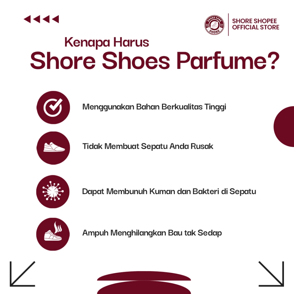 SHORE - Parfum Sepatu, Helm, dan Tas - Parfum Sepatu Menghilangkan Bau Tidak Sedap - Aroma Coffee - Gambar 2