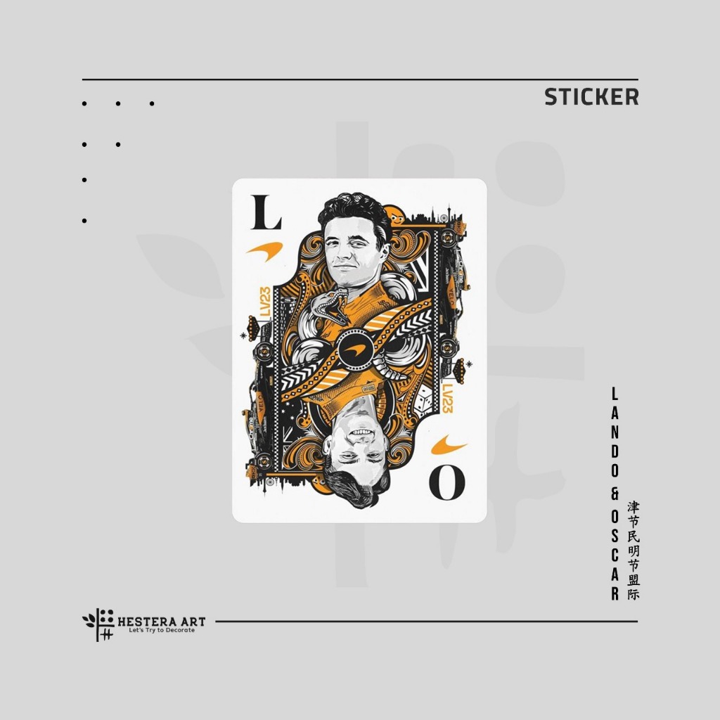 Doff Laminate F1 Viynl Sticker | Sticker Cards Lando Norris & Oscar ...