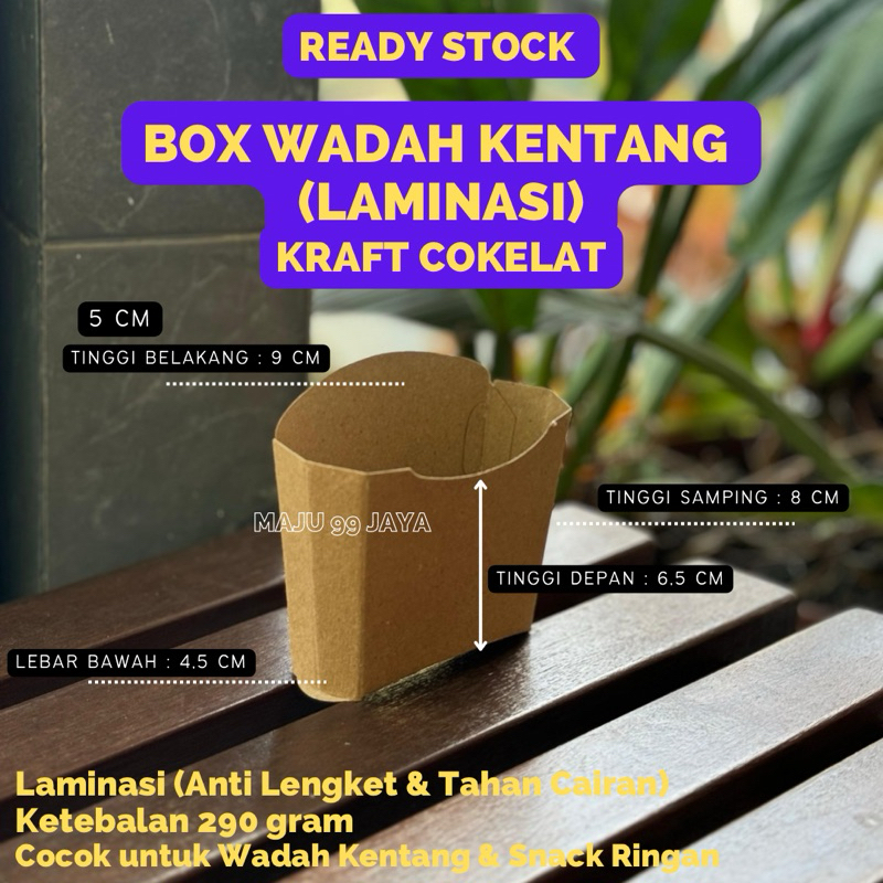 Chocolate Kraft Laminated Potato Container Box 290 gsm Thickness ...