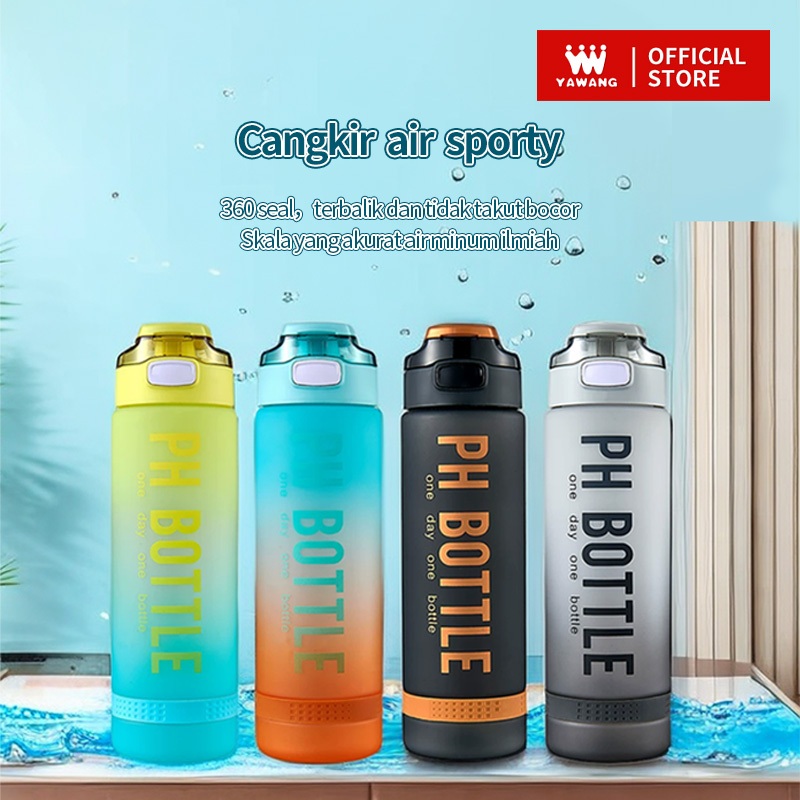 Yawang Botol Minum 1L Free Stiker Aesthetic - Gambar 2