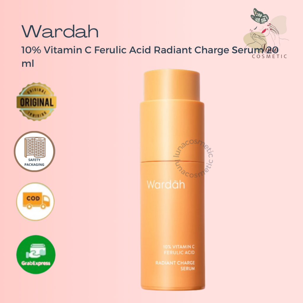 Wardah 10% Vitamin C Ferulic Acid Radiant Charge Serum 20ml | Shopee
