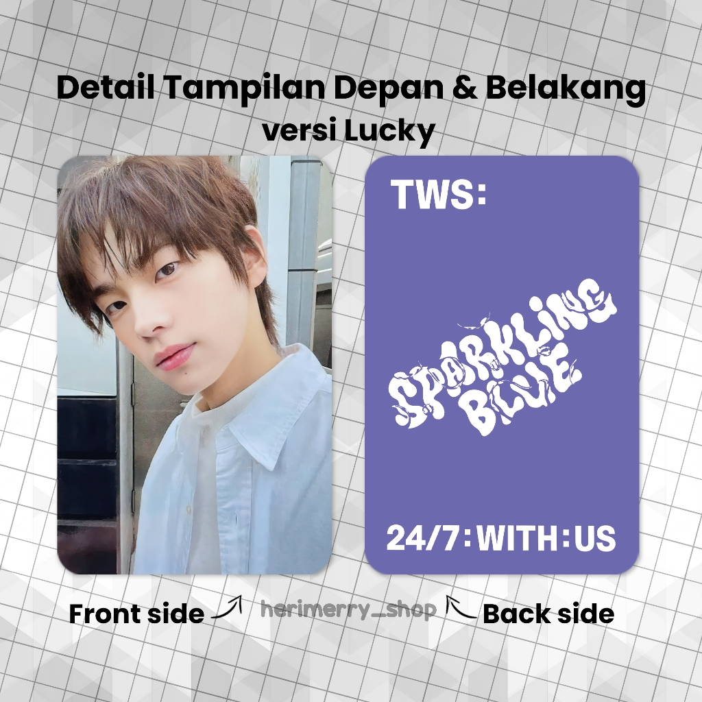 tws SHOPEE kpopmerch 70枚 6 PCS) TWS SPARKLING BLUE Photocard - Premium PC 2 Sides