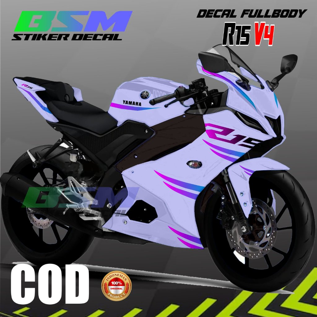 Decal R15 V4 fullbody Sharp Chameleon Design Sticker | Shopee Singapore