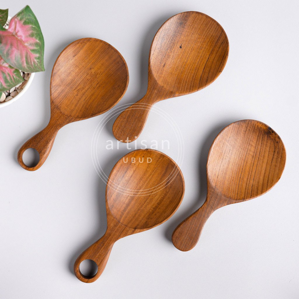 Mahanta - Wooden Rice Spoon Food Grade Natural Teak Wood Spoon/ | Photo ...