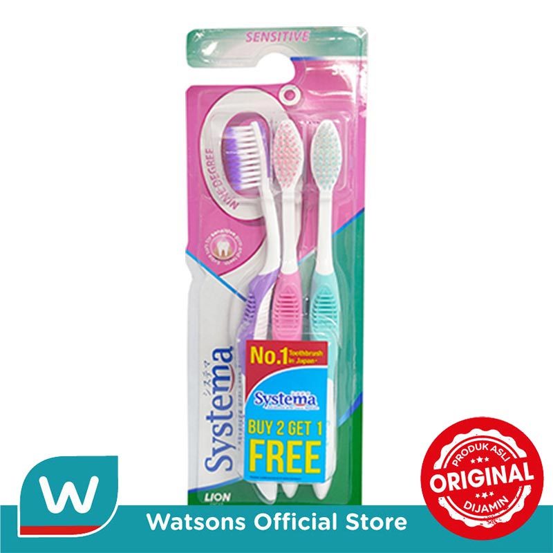 Systema Toothbrush Nine Degree Sensitive Kemasan Ekonomis Isi 3