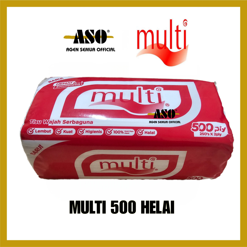 Tisu Tissue MULTI 500 helai 250 sheet facial tissue 2ply tisu wajah PROMO !!!!