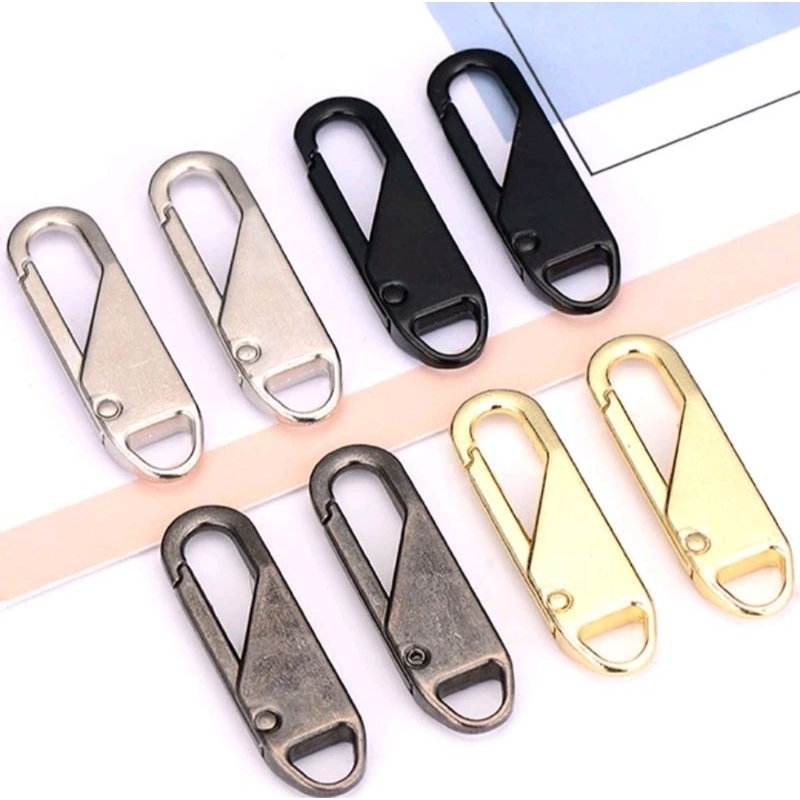 1PCS Pengait Restleting Universal Cantelan Gantungan Alat Penarik Sleting Serbaguna Warna Hitam Siver A005 - Gambar 3