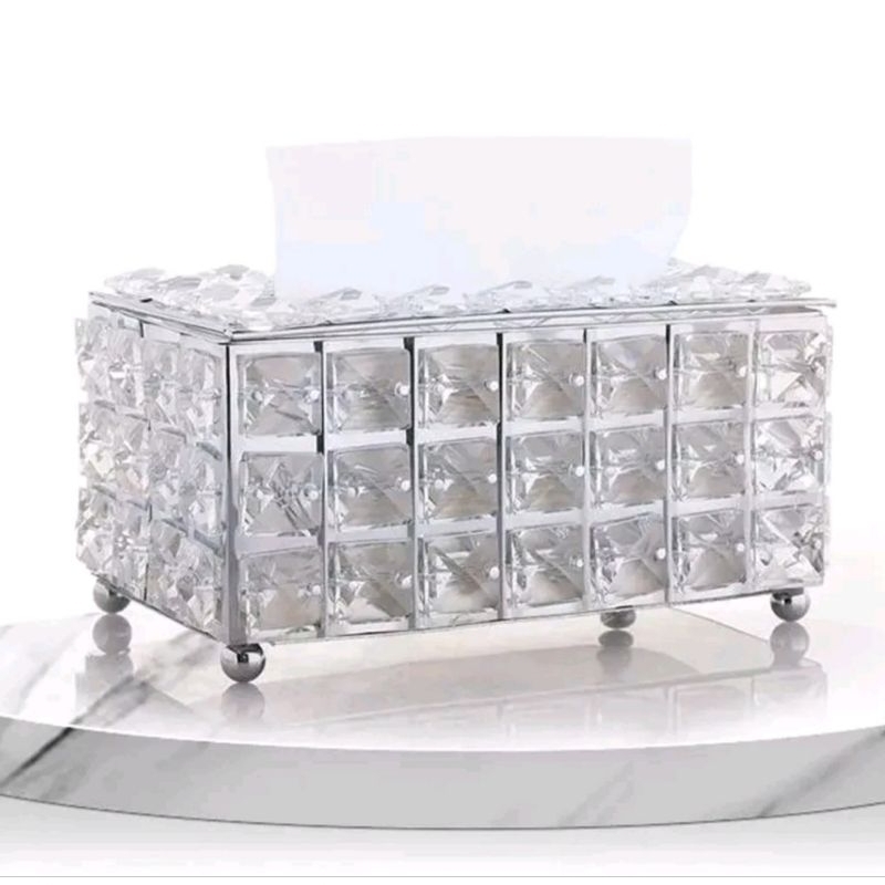 Crystal tissue Box Luxury Living Room tissue Holder Aesthetic tissue