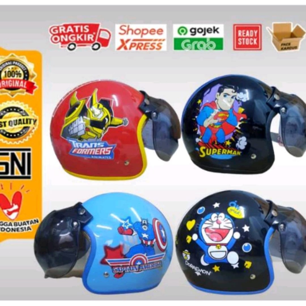 HELM ANAK / HELM BOGO / ANT MINI POSH JUNIOR BLACK