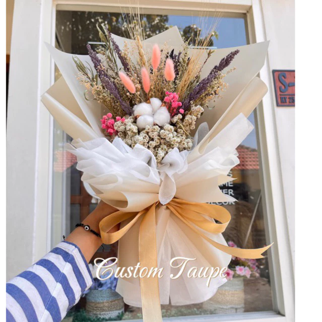Buket bunga kering-  hadiah wisuda - kado ultah buket wisuda (Code: MZY 11) - Gambar 4