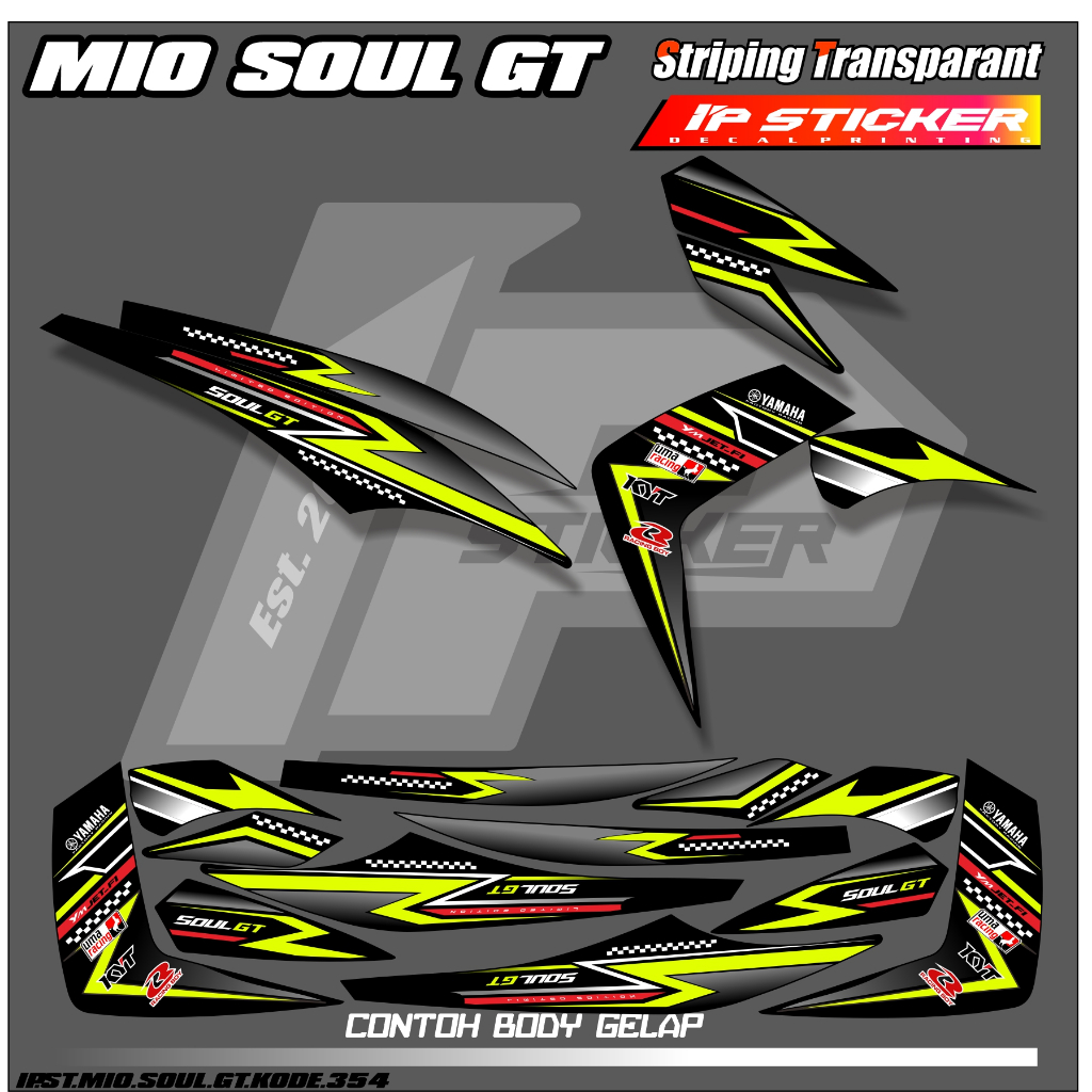MIO SOUL GT YAMAHA MIO SOUL GT MOTORCYCLE STRIPING STICKERS - LIST ...