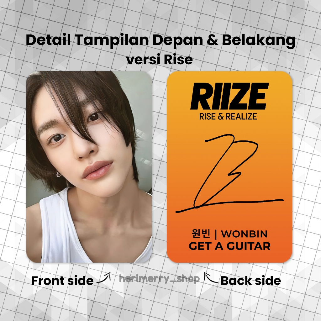 CONTENTS 7 PCS) RIIZE GET A GUITAR Photocard - Premium 2-Sided PC