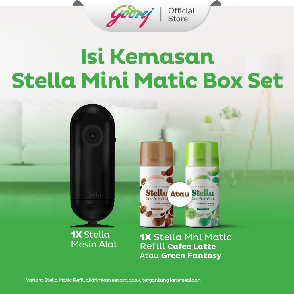 Stella Mini Matic Parfum'ist Set (Free Refill) - Pengharum Ruangan Otomatis - Gambar 2