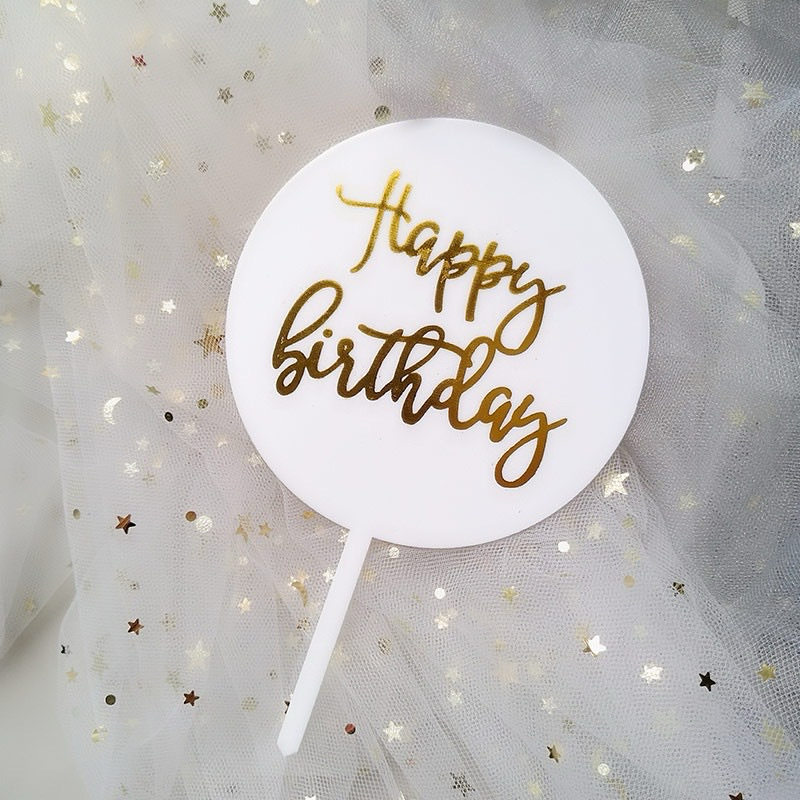 Happy Birthday Cake Topper/Acrylic Happy Birthday Cake Topper/Happy New ...