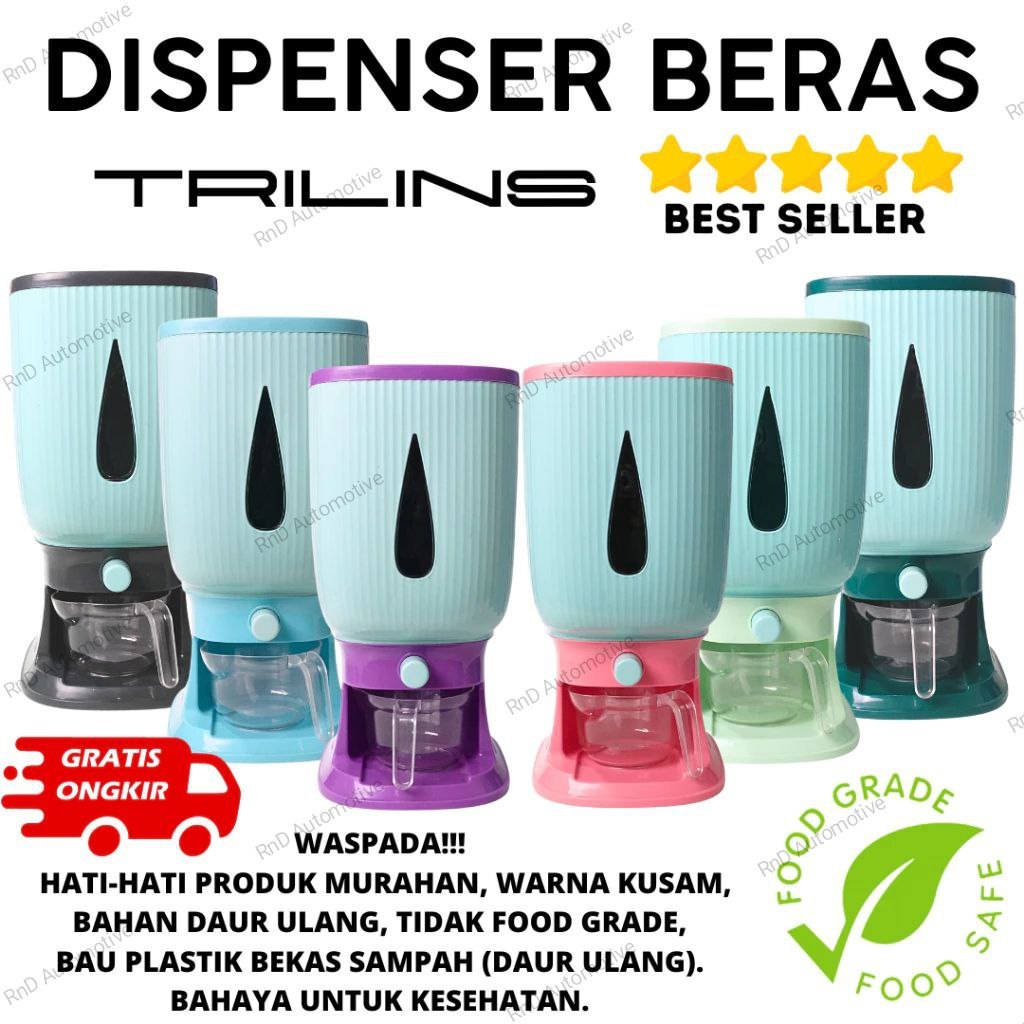 New Modern Rice Dispenser Automatic Rice Storage Container 10kg Anti ...