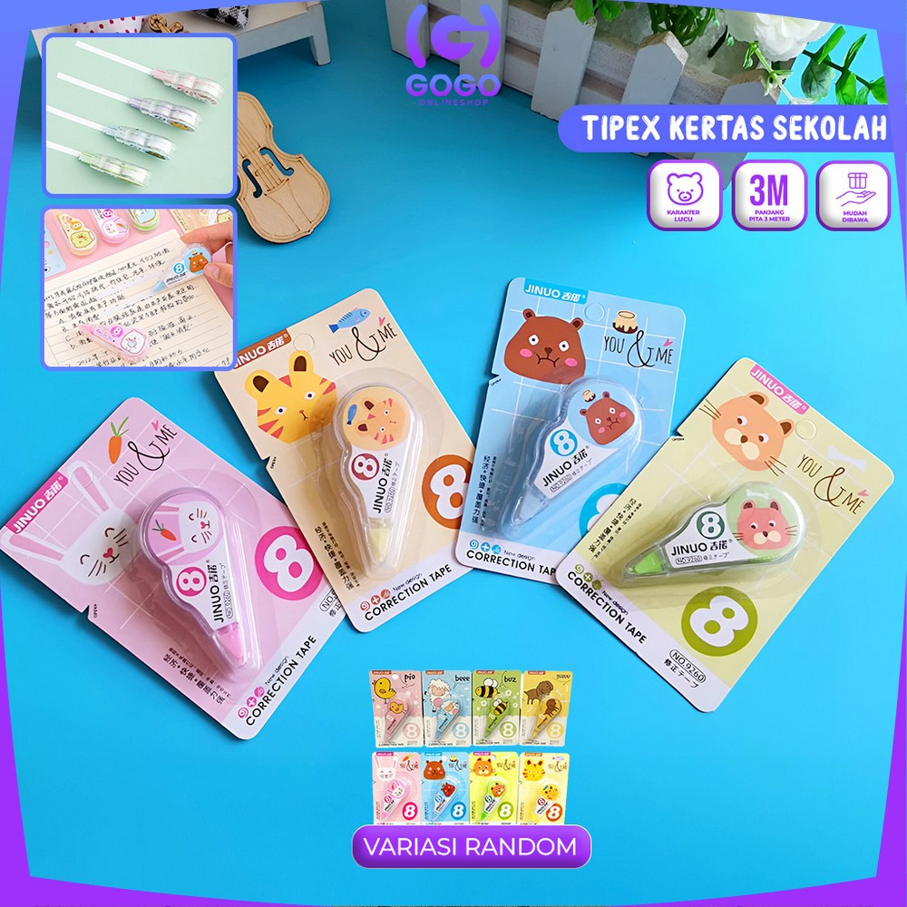 Gogo-a75 Correction Tape StudentsTypex Cute Animal Character School ...