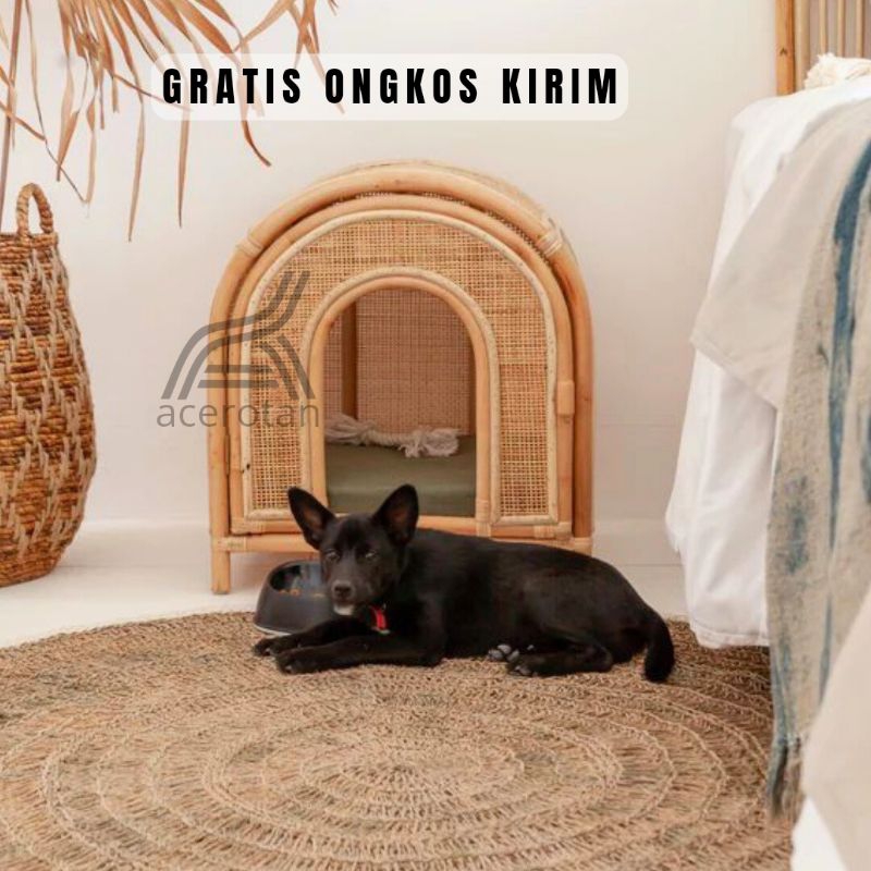 Photo inspiration: Picture Idea: Sultan Mix Webbing Rattan Dog House Rattan Cat House Doggy