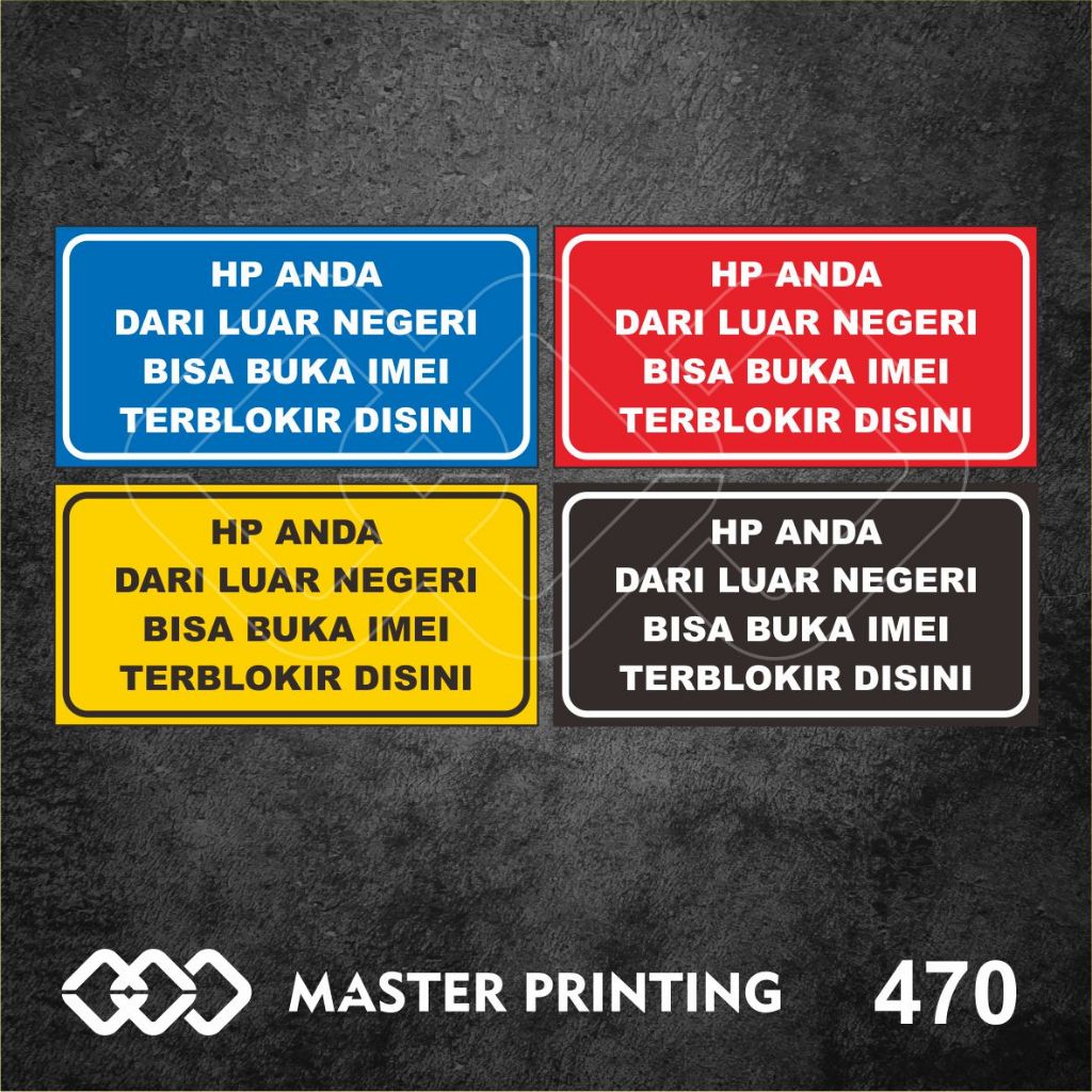 470 - Stickers Here Can Open Blocked Imei, Vinyl Stickers, Ritrama ...