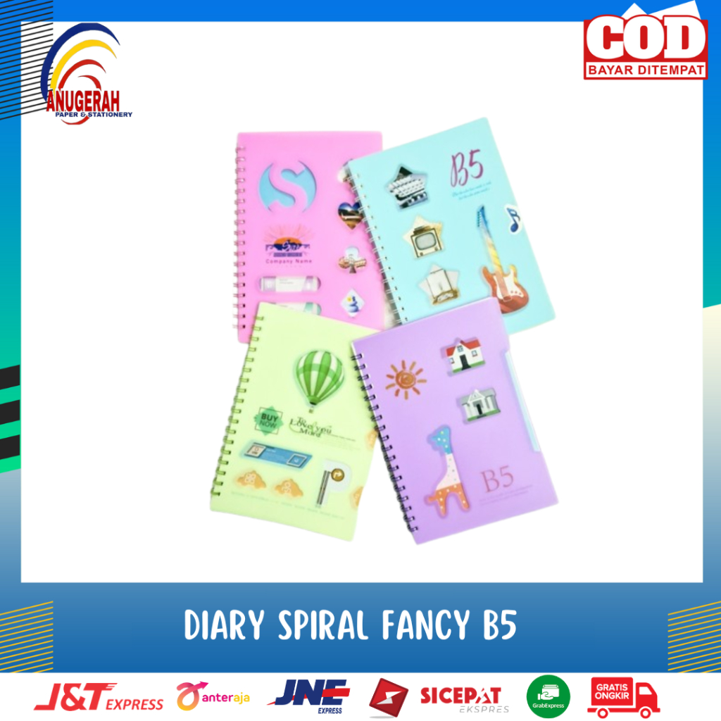 FANCY SPIRAL DIARY B5 (PCS) | Shopee Singapore