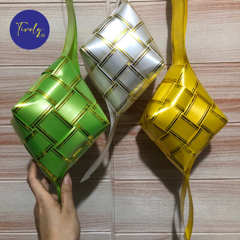Japanese JUMBO PASTEL Ribbon Ketupat Uk. 14x19 Cm Contents Of A Kilo ...