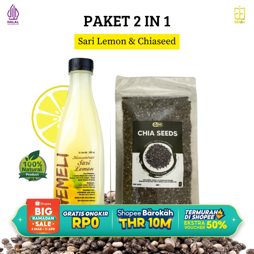 Paket Sari Lemon Original Chiaseed Premium Gemeli