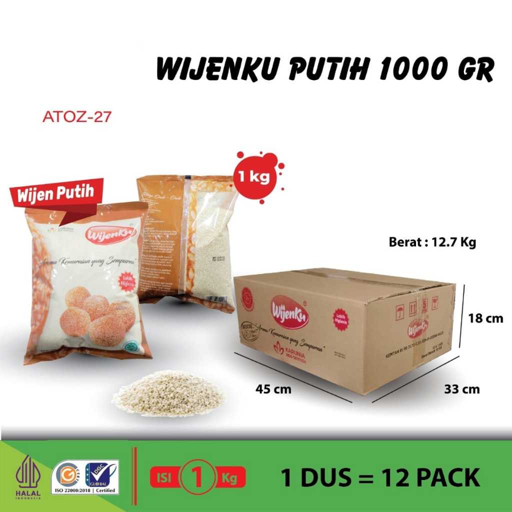 PUTIH My Sesame, Indian White Sesame 1Kg/super premium Sesame seeds ...